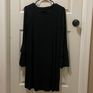 *NWOT* Isabel Maternity black dress with ruffled bell sleeves, size XS